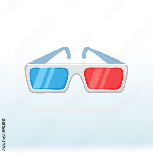 Anaglyph 3D glasses illustration
