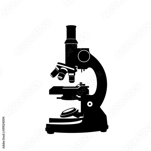 microscope isolated on white background