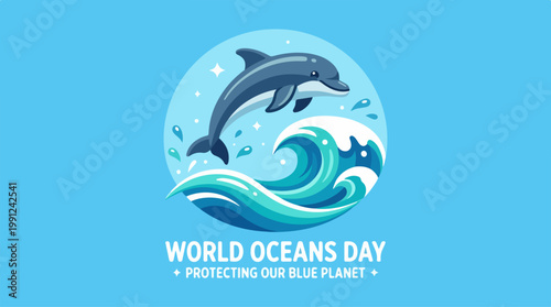 Dolphins swimming in ocean waves.