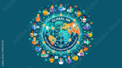 Global HR Network Connection Symbol.