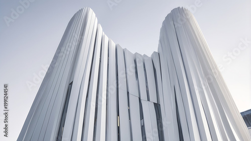 Heavily Structured Matte White Ridges With Polished Silver Bands