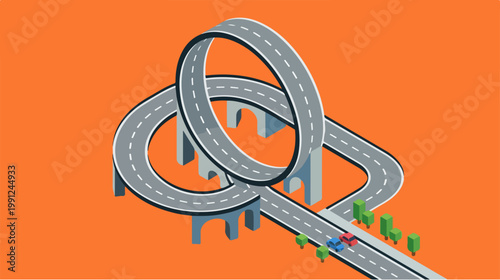 Roads Interchange Highway Junction Layout.