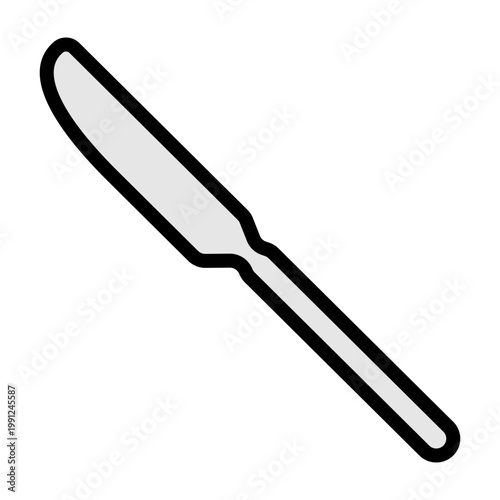 Butter Knife Vector Filled Icon Design