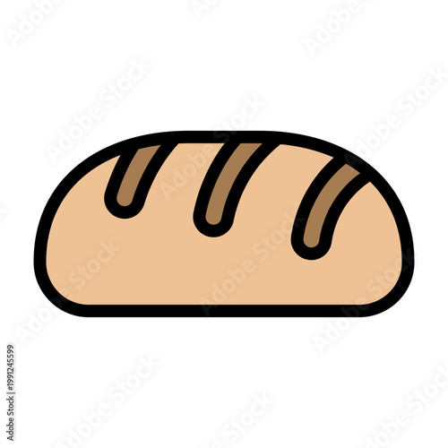 Baking Bread Vector Filled Icon Design