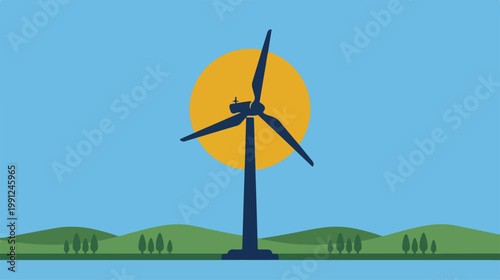Wind Turbine Renewable Energy Source.