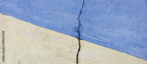 Cracked Painted Concrete Wall Blue White Texture