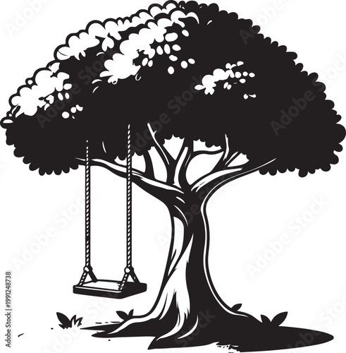 vector tree silhouette