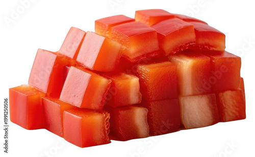 Red pepper png Diced capsicum cutout Cubed vegetable png Chopped paprika cutout Fresh bell pepper png Raw chili cutout Sweet pimento png Organic food cutout isolated transparent background image