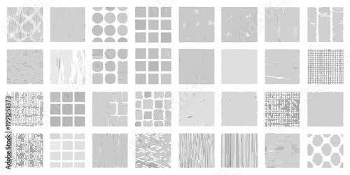 Bild auf Leinwand Assorted grayscale textures arranged in a grid pattern