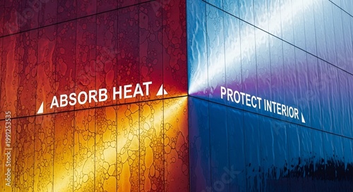 Absorb Heat Protect Interior Smart Building Facade Thermal Concept