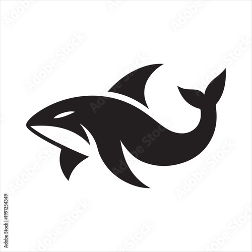 ocean animal vector silhouette outline logo design concept illustration idea