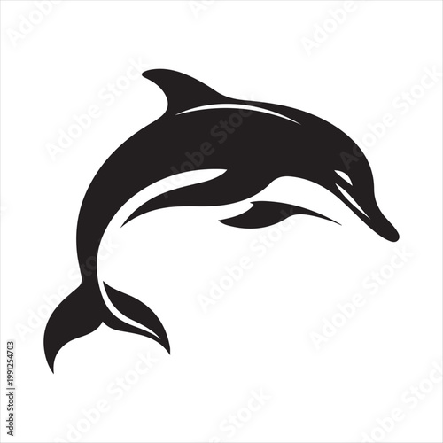 ocean animal vector silhouette outline logo design concept illustration idea