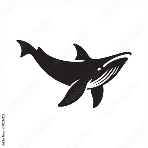 ocean animal vector silhouette outline logo design concept illustration idea