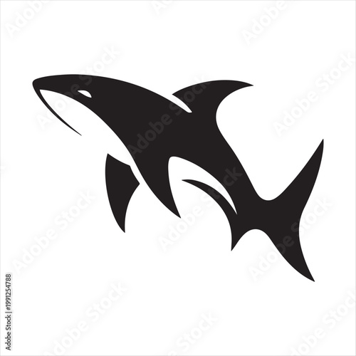 ocean animal vector silhouette outline logo design concept illustration idea