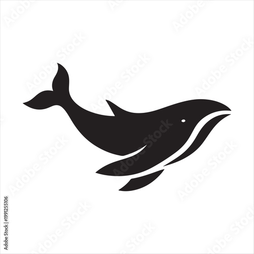 ocean animal vector silhouette outline logo design concept illustration idea