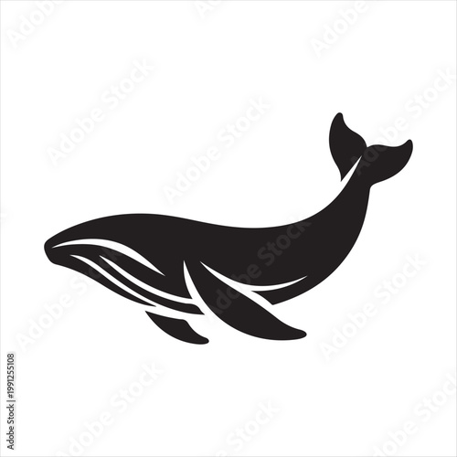 ocean animal vector silhouette outline logo design concept illustration idea