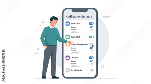 Person Using Smartphone with Messaging App Interface.