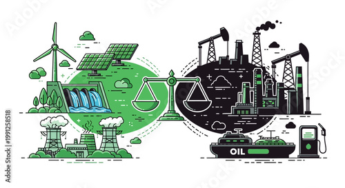 Green Earth versus Oil Energy.