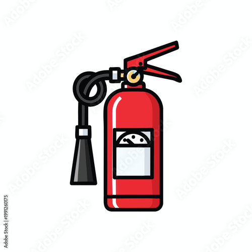 A red fire extinguisher icon with pressure gauge and black hose nozzle.