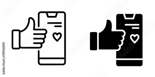 Social media icon, element icon for design branding, print, and digital media