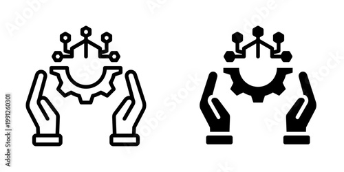 Digital transformation icon, element icon for design branding, print, and digital media