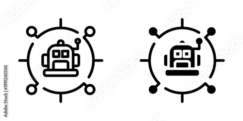 Robotics icon, element icon for design branding, print, and digital media