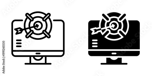 Marketing target icon, element icon for design branding, print, and digital media