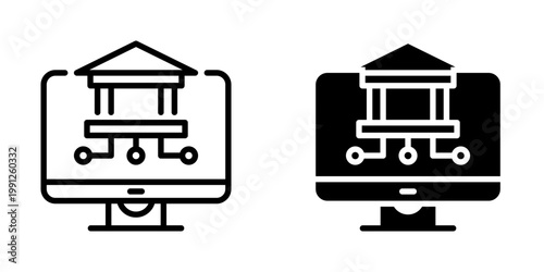 Digital exchange icon, element icon for design branding, print, and digital media