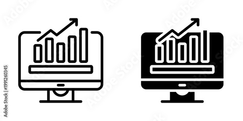 Statistics report icon, element icon for design branding, print, and digital media