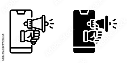 Digital marketing icon, element icon for design branding, print, and digital media