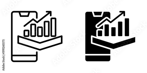 Statistics report icon, element icon for design branding, print, and digital media