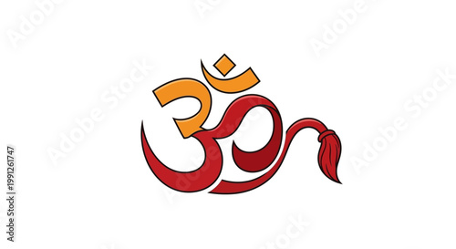 Om Symbol Sacred Religious Iconography Art.