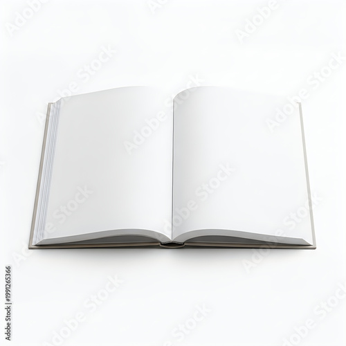 An open book with a vertical line of light piercing through the pages.