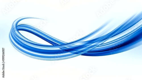 Blue Ribbon Loop Motion Graphics Element.