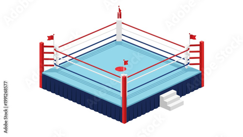 Boxing Ring Illustration Sport.