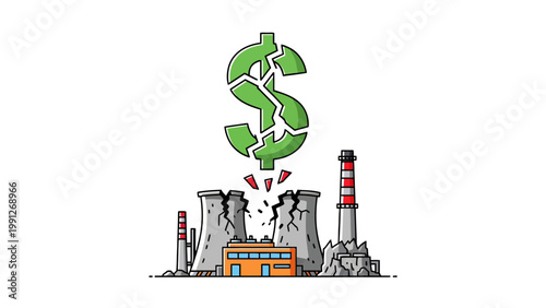 Factory Industrial Pollution Money.