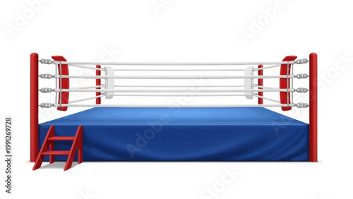 Professional Boxing Ring Setup.