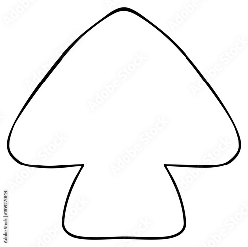 やじるし まるっこい 白