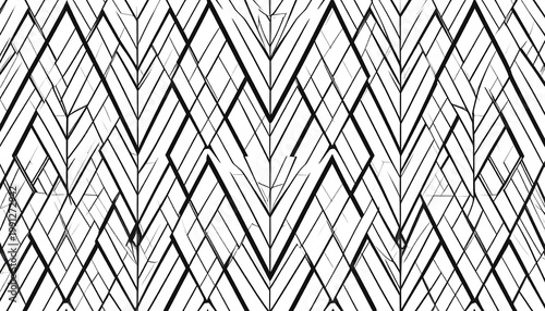 Geometric Pattern with Black Lines.