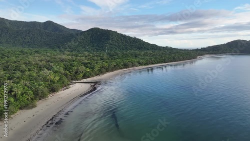 Coastline Australia Cape Tribulation outdoors mountains tropical rainforest drone reef aerial tropical