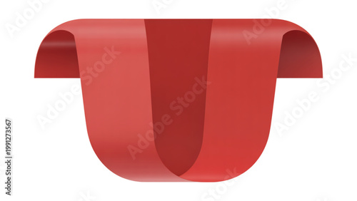 A bold red stylized letter u with a curved base resembling a suspension bridge Vector