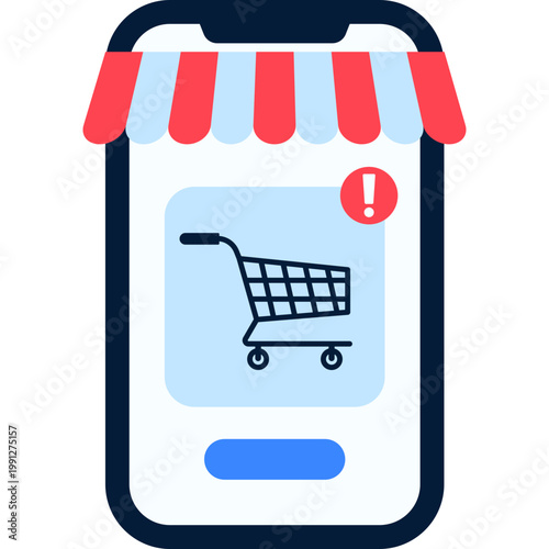 Online Shopping Cart on Mobile Phone