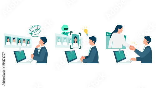 CRM sales success with AI assistance, professional business team handshake after lead conversion and deal closure, effective customer relationship management and workflow optimization