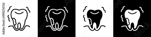 periodontics black and white icon design concept	
