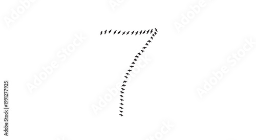 Flock of birds flying in formation vector illustration design