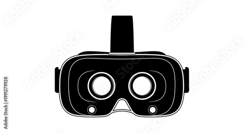 Black Virtual Reality Headset Device.