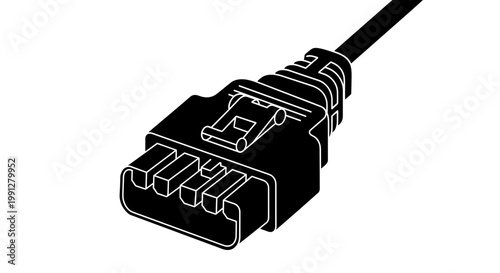 Computer cable connector plug.