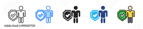 Strong Leadership Icon Set Multiple Style Collection