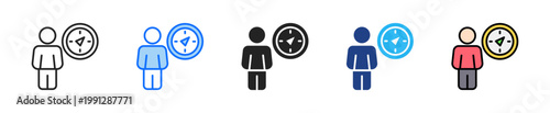 Foto Guiding Leader Icon Set Multiple Style Collection