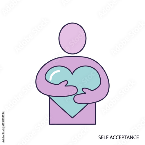 Person holding a heart symbol representing self-acceptance and self-love.